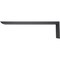Ekena Millwork Hidden Support Steel Heavy Duty Bracket w/ Back Plate, Powder Coated Black 2 1/2"W x 14"D x 4"H BKTM02X14X04HBPBL - alternate 9
